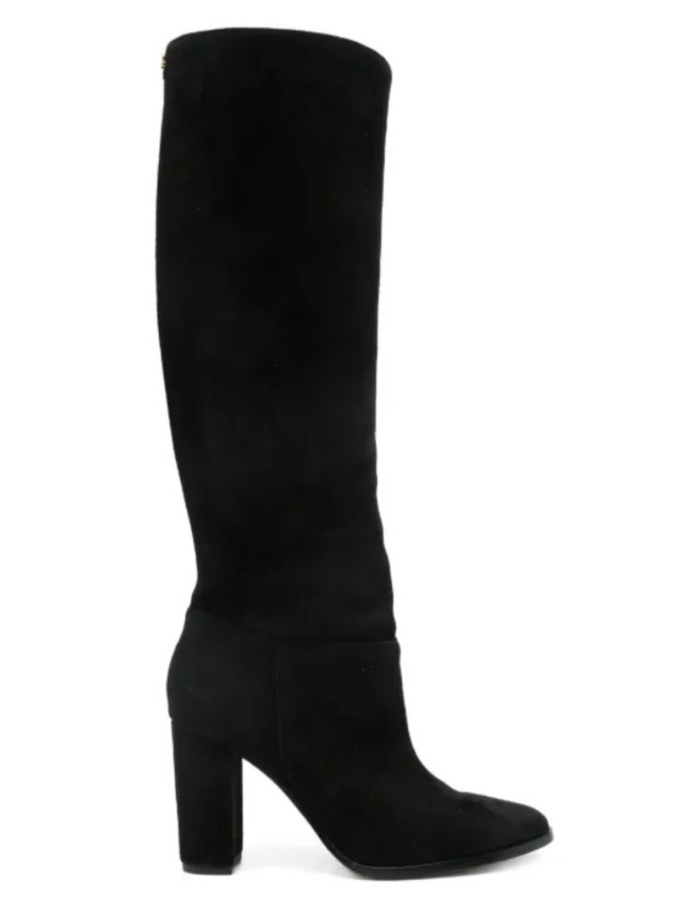 Lauren Ralph Lauren Black 85mm Artizan Knee Suede Block Heel Boots